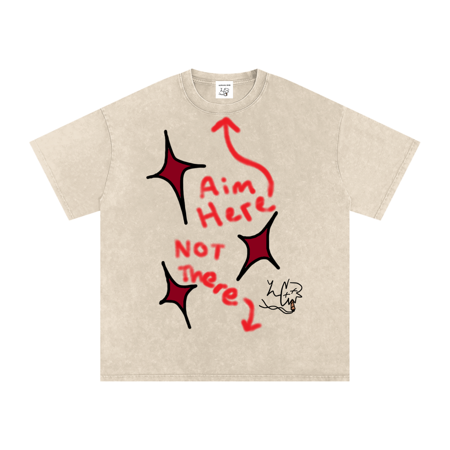 LC Target Practice Tee in Apricot — unisex 100% cotton graphic t-shirt, image 1